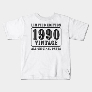 All original parts vintage 1990 limited edition birthday Kids T-Shirt